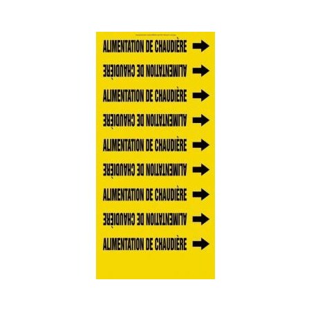 Accuform FRENCH PIPE MARKER ALIMENTATION DE CRPK165STF CRPK165STF